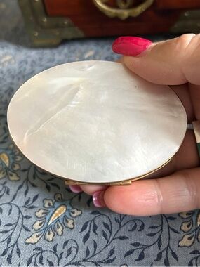 Mother-of-Pearl Trinket Box with Gold Accent - Home Accents